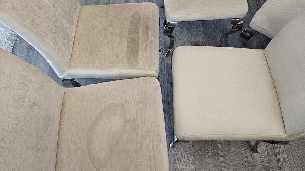 scaune murdare si scaun curat inainte dupa curatare tapiterie in oradea cleanspot