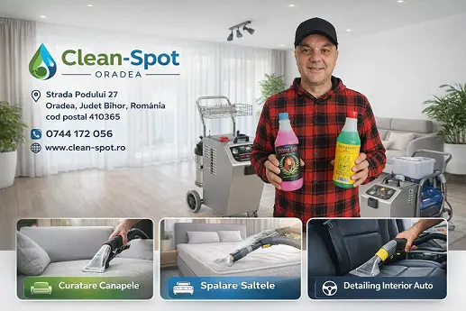 Servicii curățare tapițerie și detailing auto Clean-Spot Oradea