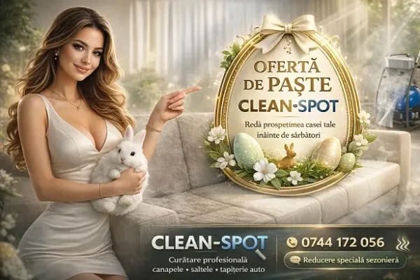 Ofertă specială de Paște CleanSpot Oradea ofertă Paște CleanSpot Oradea curățare canapele saltele igienizare aburi