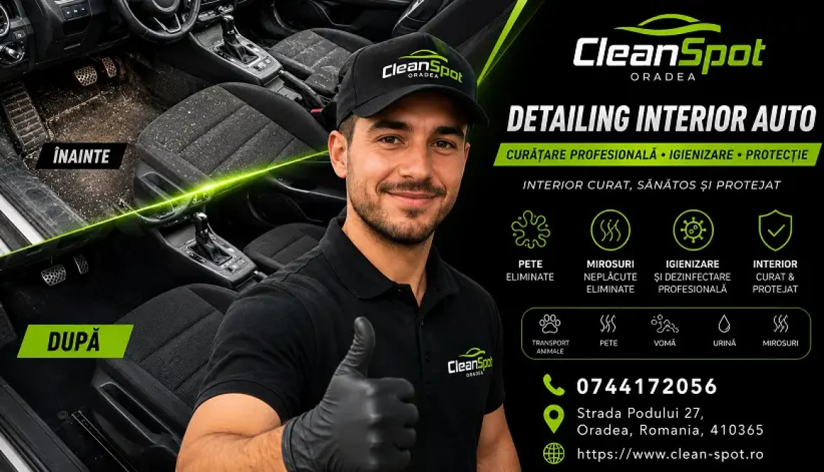Detailing Interior Auto Oradea – Clean-Spot Oradea Detailing interior auto și curățare tapiterie auto în Oradea realizată de Clean-Spot Oradea