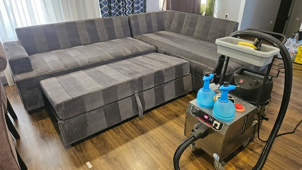 Canapea igienizată și curățată profesional de CleanSpot