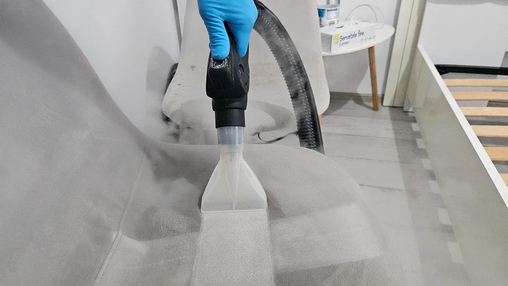Scaune tapițate textile pregătite pentru curățare profesională în Oradea